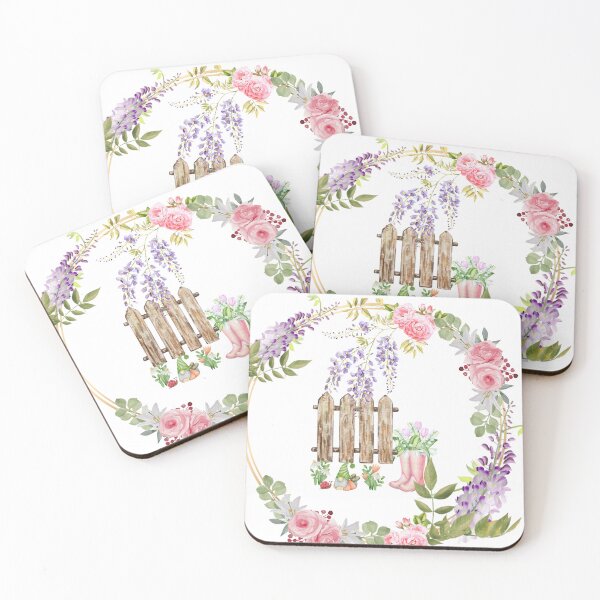 Item preview, Gardening With Fence and Flowers designed and sold by tomorrowsart.