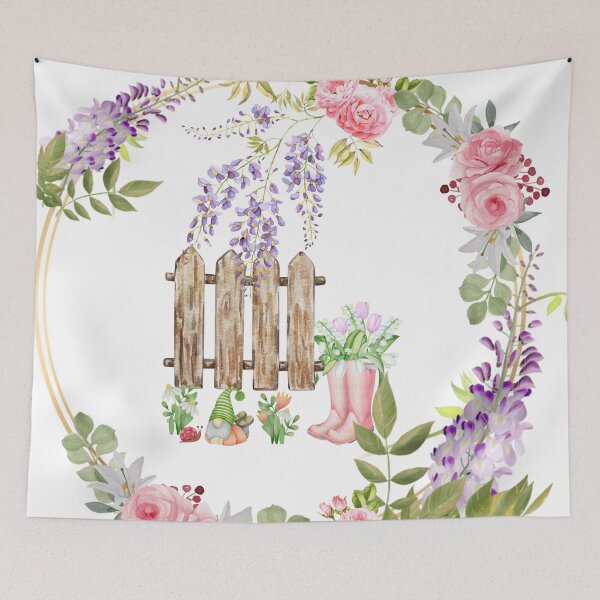 Item preview, Gardening With Fence and Flowers designed and sold by tomorrowsart.