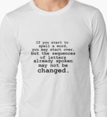 A Spelling Bee Rule Long Sleeve T-Shirt