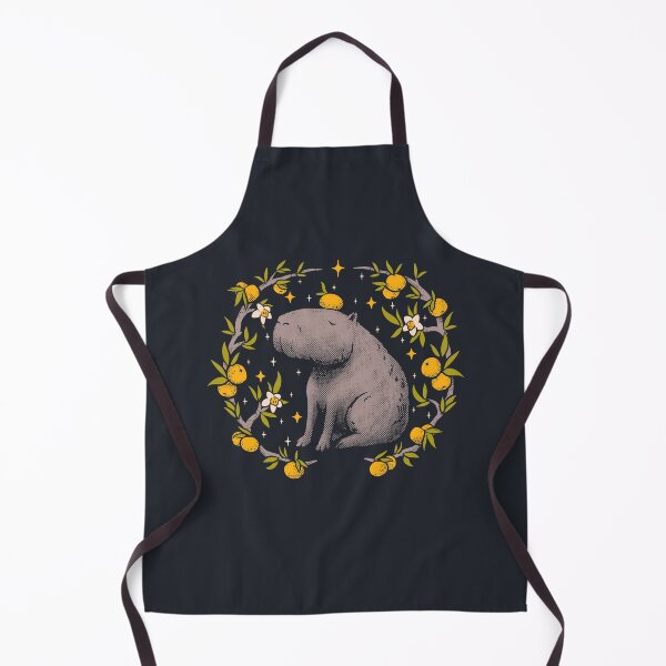 Item preview, Goblincore Aesthetic Capybara Chilling With Orange on Head | Cottagecore Capy Yuzu Citrus Fruit Blossom Flowers Meditating - Dreamcore Fairytale Mycology Fungi Shrooms Forager Foraging Pet Mat Bandana designed and sold by Any Color Designs.