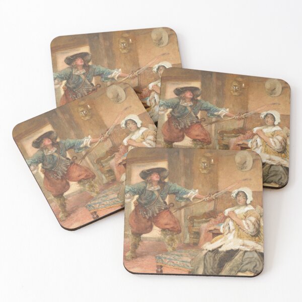 Item preview, Vintage painting by Edgar Bundy cavalier returning home designed and sold by Vintage Designs +.