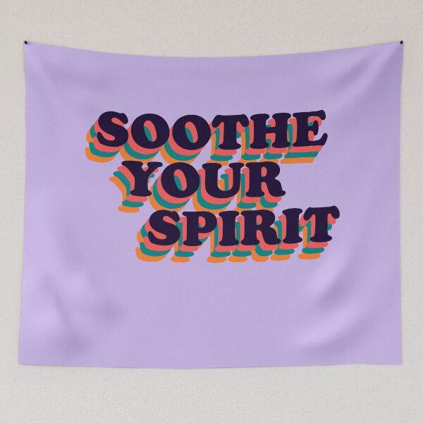 Item preview, Soothe Your Spirit Retro Positive Phrase designed and sold by MindfulMeta.