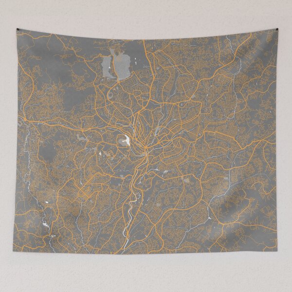 Item preview, Yaounde City Map Cameroon - Bauhaus designed and sold by deMAP.