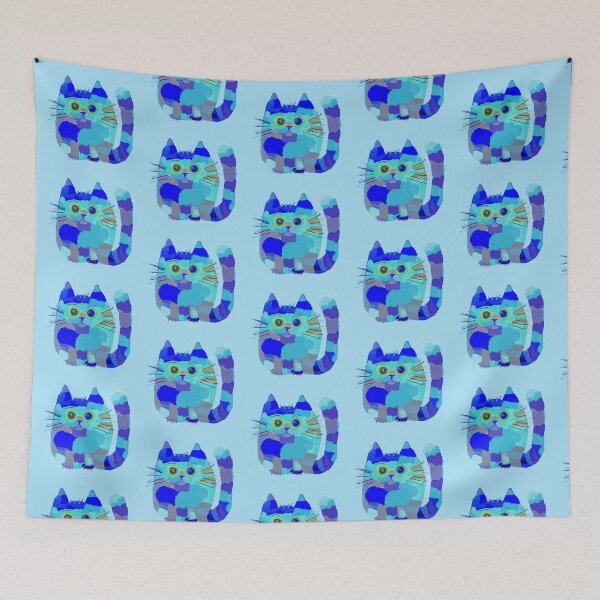 Item preview, Funny Cat, Pale Blue designed and sold by PeckoBird.