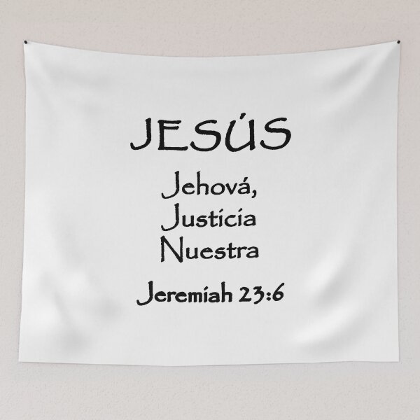 Item preview, Jeremiah 23:6 Jesus Lord Our Righteousness Spanish Bible Verse designed and sold by NombresDeJesus.