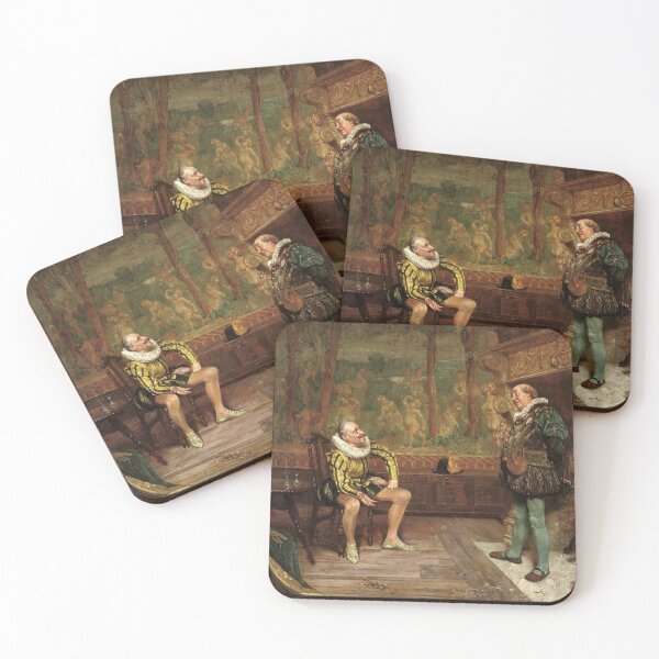 Item preview, Chatting Noblemen vintage painting by Edgar Bundy designed and sold by Vintage Designs +.
