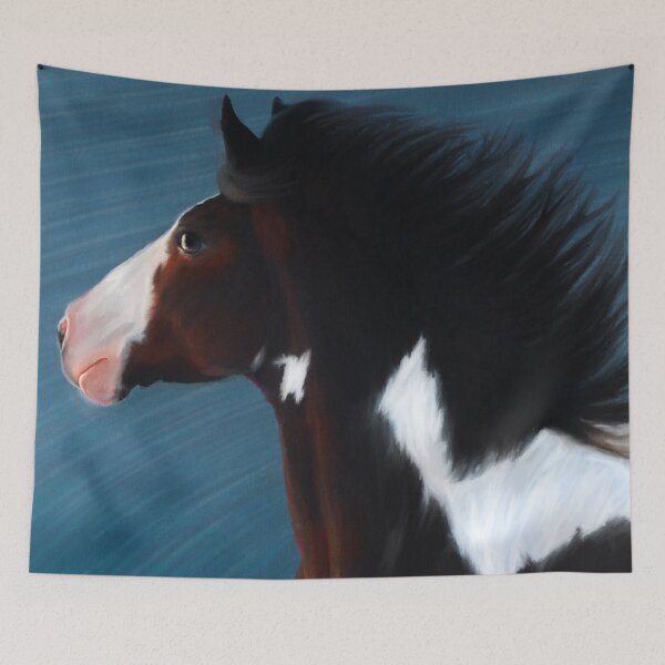 Item preview, American Paint Horse, Majestic Native American Horse, American Pinto Horse, American Paint Horse Oil Paint designed and sold by Paintcorner.