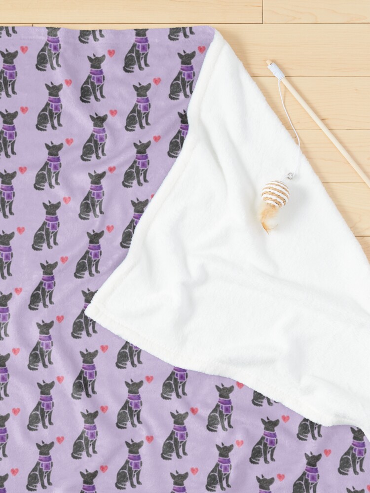 Thumbnail 3 of 6, Pet Blanket, Watercolour German Shepherd (black) designed and sold by animalartbyjess.