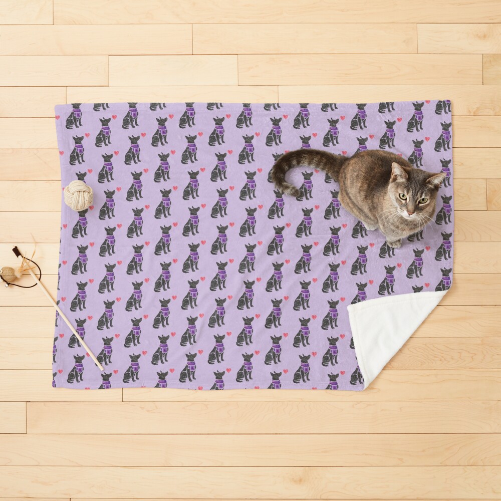 Watercolour German Shepherd (black) Pet Blanket