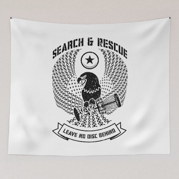 Item preview, Disc Golf Search & Rescue Funny American Flag Eagle Basket designed and sold by GrandeDuc.