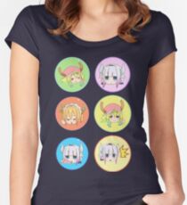 Maid dragon pattern Women's Fitted Scoop T-Shirt
