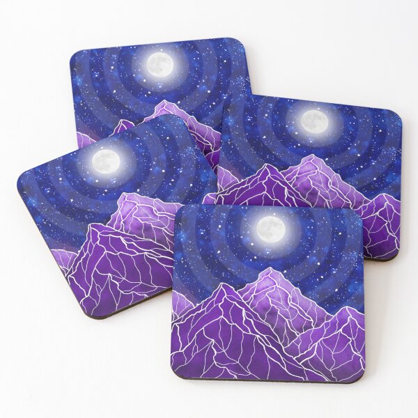 Item preview, Violet mountain tops designed and sold by symmetreeart.