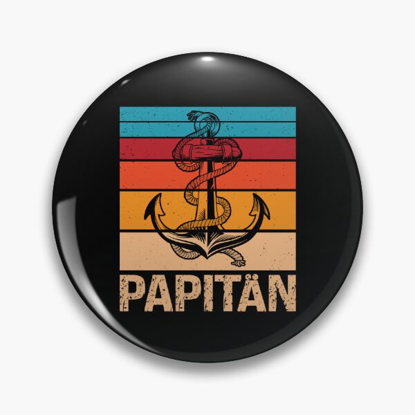 Item preview, Papitän | Papa und Kapitän Lustiges Retro Anker Vatertag designed and sold by Tatus Brinal.