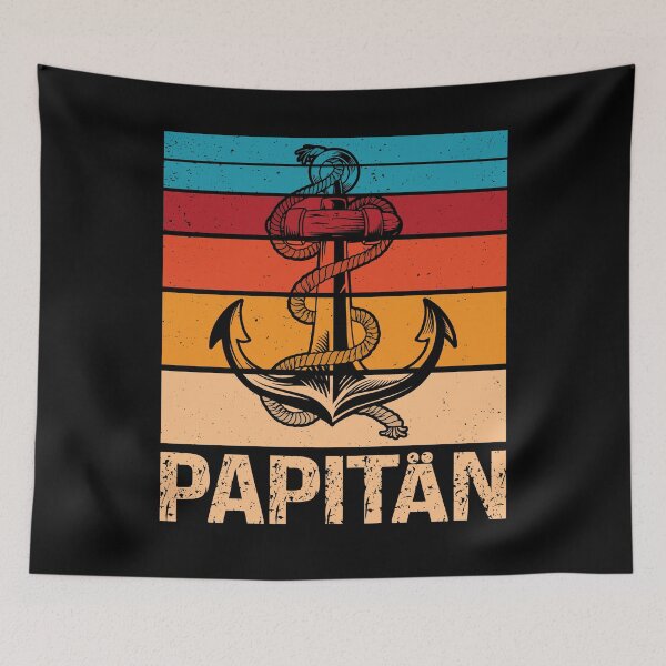 Item preview, Papitän | Papa und Kapitän Lustiges Retro Anker Vatertag designed and sold by Tatus Brinal.