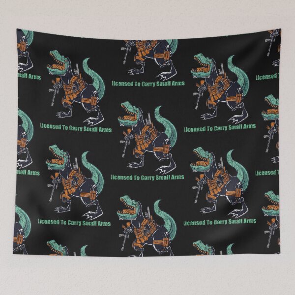 Item preview, T Rex Licensed To Carry Small Arms With Guns Essential T-Shirt designed and sold by IngeKirchner.