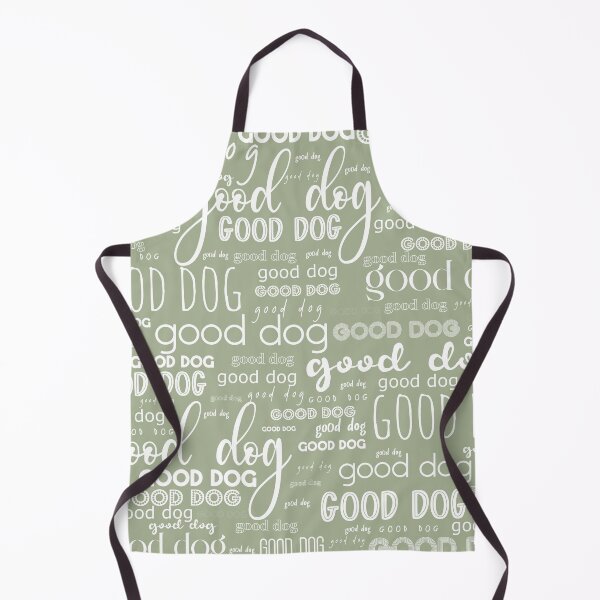 Item preview, Good Dog Cute Typography for Good Dogs or Confused Cats in Sage Green and White designed and sold by kierkegaard.