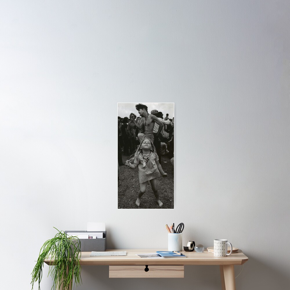 "little girl dancing at woodstock" Poster for Sale by stanleydan Redbubble
