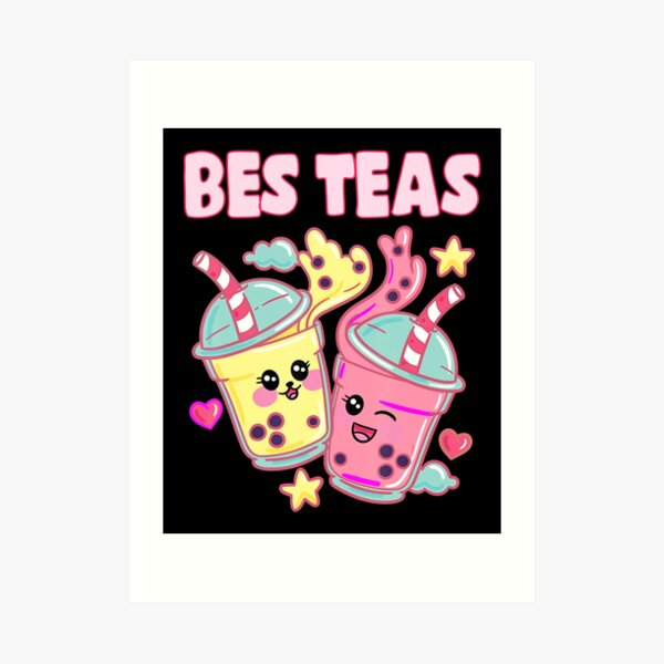Impression artistique « Bes Teas Cute Bubble Tea Besties Best Friend ...