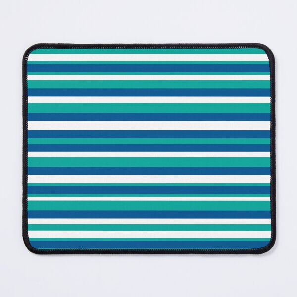 Item preview, Blue Teal and White Irregular Horizontal Stripe Pattern designed and sold by Adelle Smith.