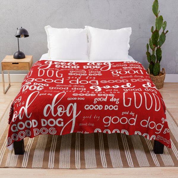 Item preview, Good Dog Cute Typography for Good Dogs or Confused Cats in Red and White designed and sold by kierkegaard.
