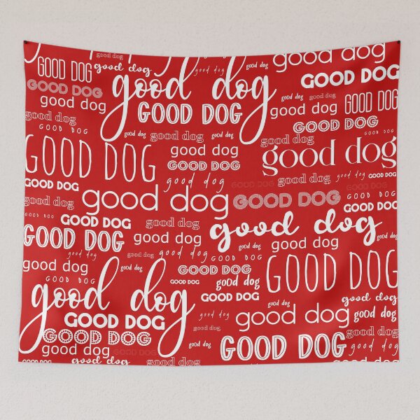 Item preview, Good Dog Cute Typography for Good Dogs or Confused Cats in Red and White designed and sold by kierkegaard.