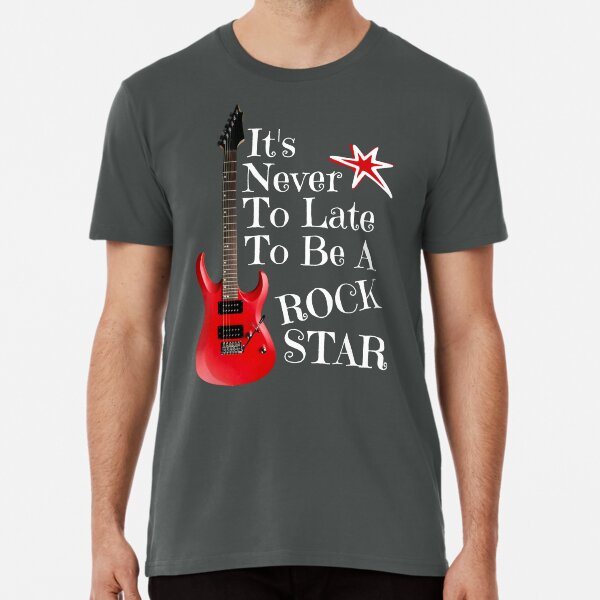 Aperçu de l'œuvre Il n'est jamais trop tard pour être une rock star !. Conception vintage rétro fraîche. Amis spirituels drôles créée et vendue par GEM STYLE.