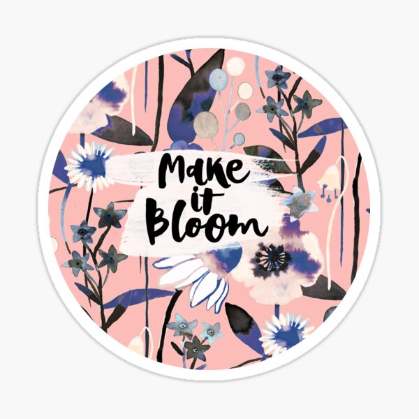 Pink pastel flowers pattern Sticker