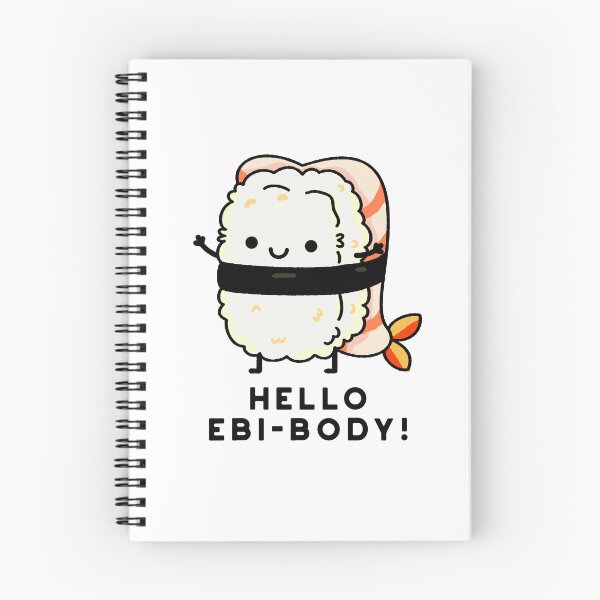 Item preview, Hello Ebi-body Funny Ebi Sushi Puns  designed and sold by punnybone.