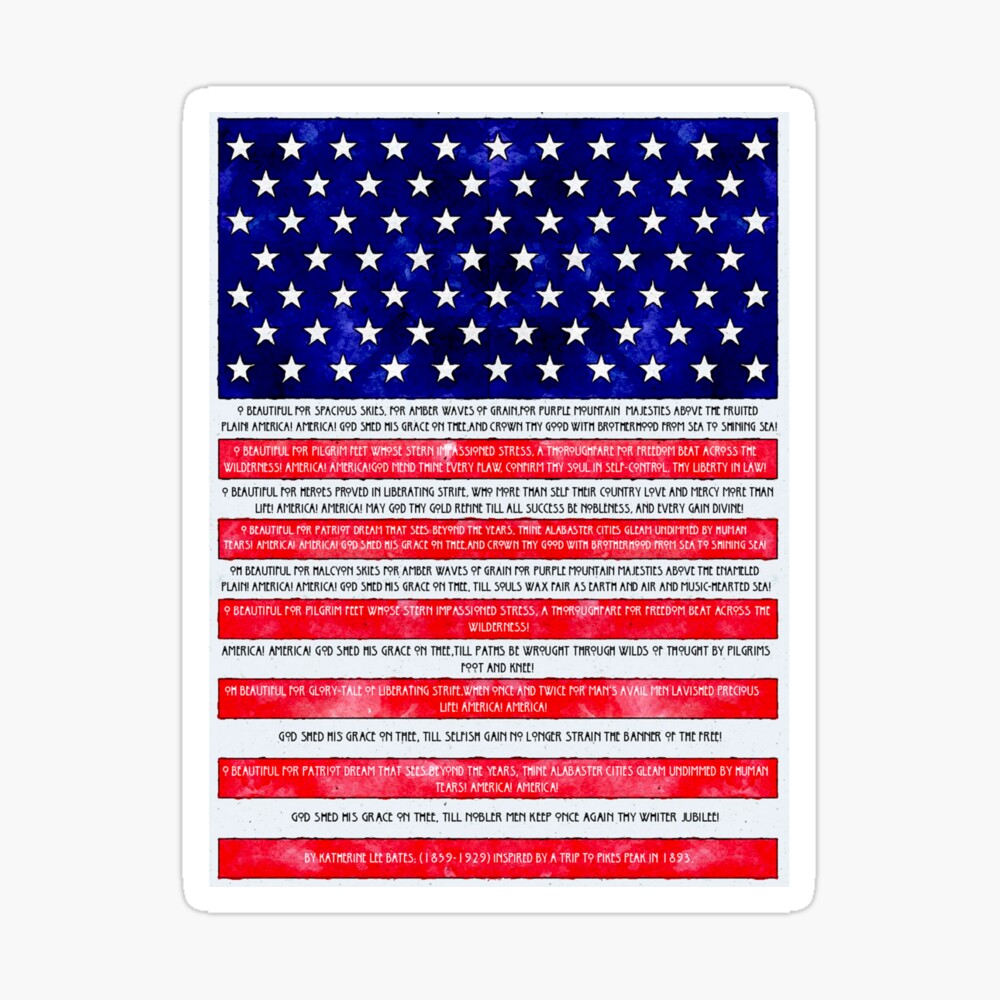 America The Beautiful Poster For Sale By Deniseta Redbubble