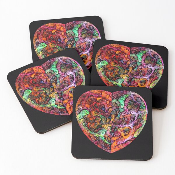Item preview, Abstract valentine heart, colorful illustration designed and sold by siwabudda.