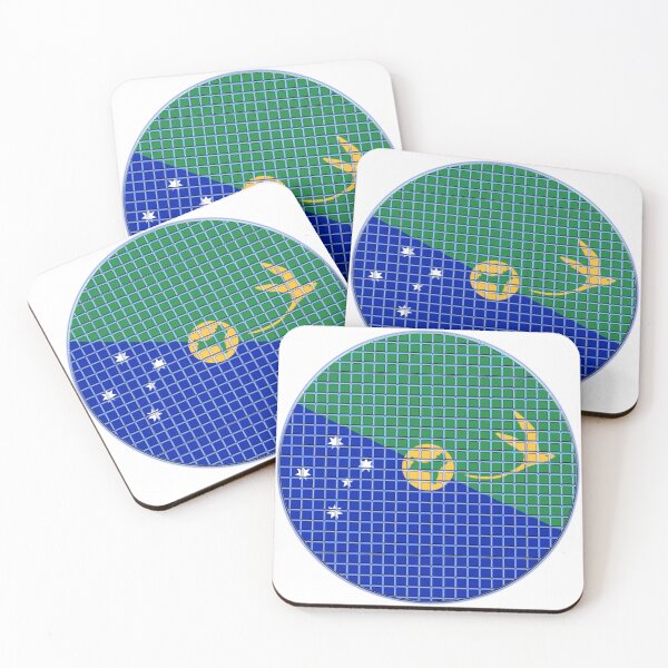 Item preview, Christmas Island Flag Rounded - Squares Pixel  designed and sold by MoonElite.
