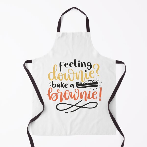 Artikelvorschau, Feeling Downie Bake a Brownie - Backing Fun Zitate - White bg entworfen und verkauft von epicmarketing.