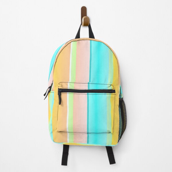 Item preview, Blue orange pink striped | pastel blue orange colors designed and sold by lausn.