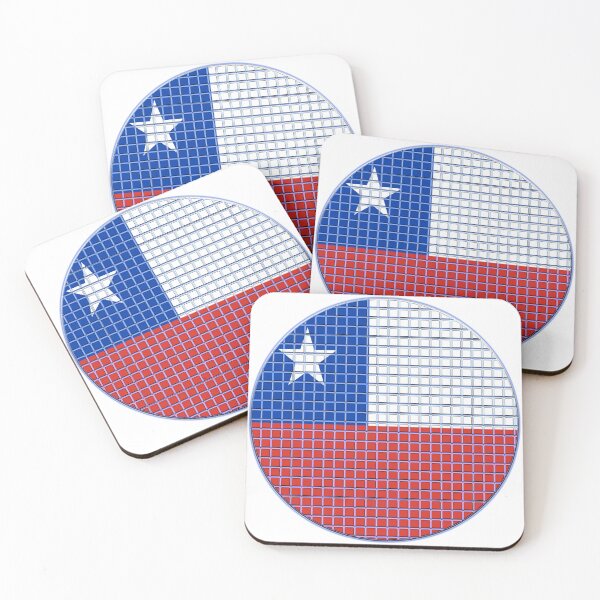 Item preview, Chile Flag Rounded - Squares Pixel  designed and sold by MoonElite.