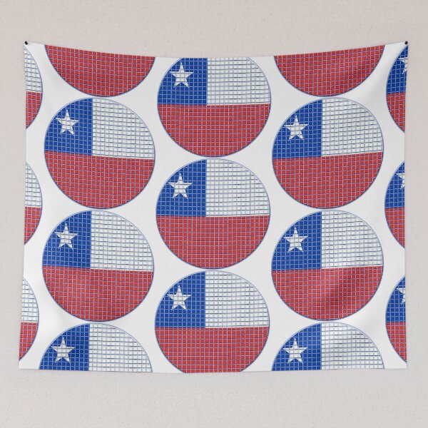 Item preview, Chile Flag Rounded - Squares Pixel  designed and sold by MoonElite.