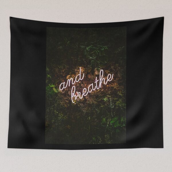 Item preview, And Breathe, Neon Sign designed and sold by newburyboutique.