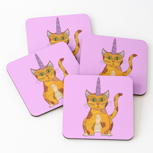 Item preview, Calico Unicat, calico cat with unicorn horn  designed and sold by LuvbuzzArt.