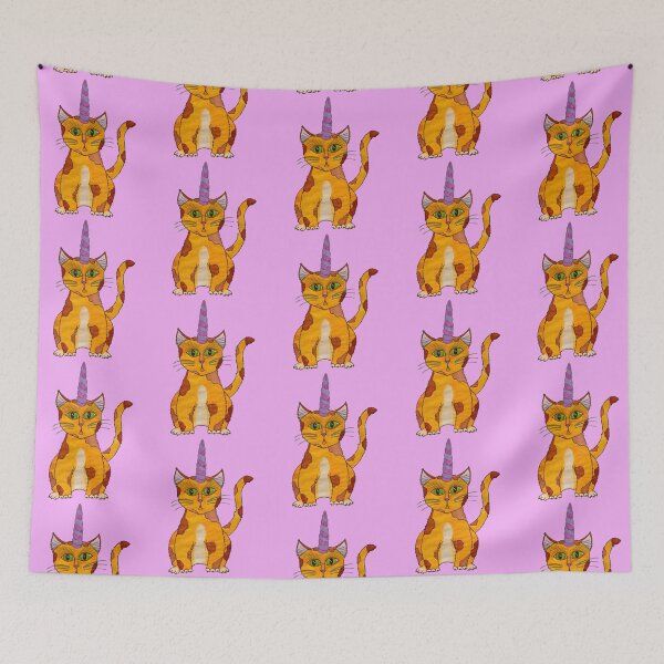 Item preview, Calico Unicat, calico cat with unicorn horn  designed and sold by LuvbuzzArt.