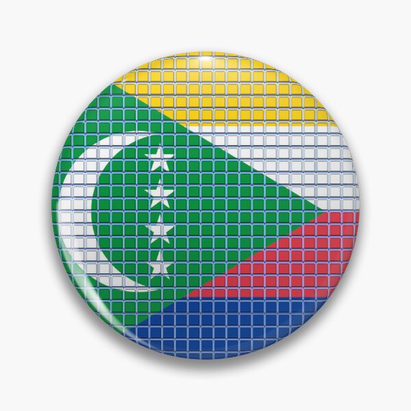 Item preview, Comoros Flag Rounded - Squares Pixel  designed and sold by MoonElite.