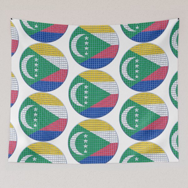 Item preview, Comoros Flag Rounded - Squares Pixel  designed and sold by MoonElite.