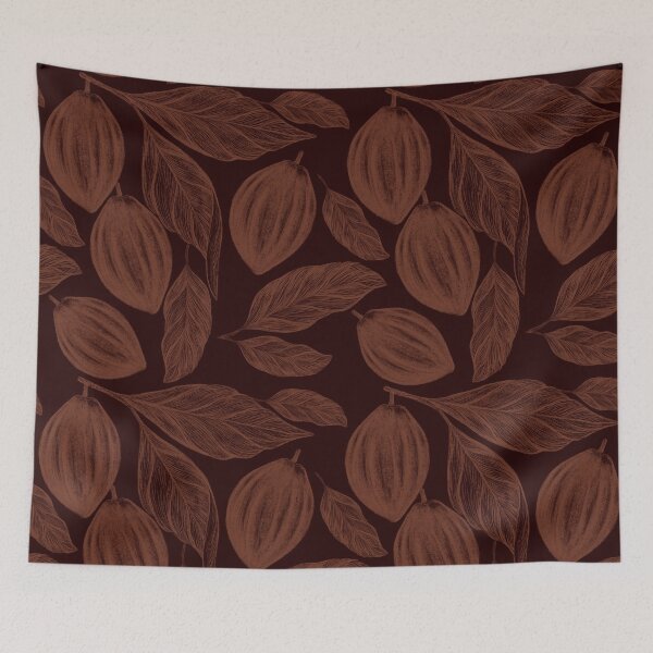 Item preview, Dark pencil pattern with cocoa fruits tree designed and sold by hmorena.