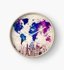 Reloj mapa del mundo