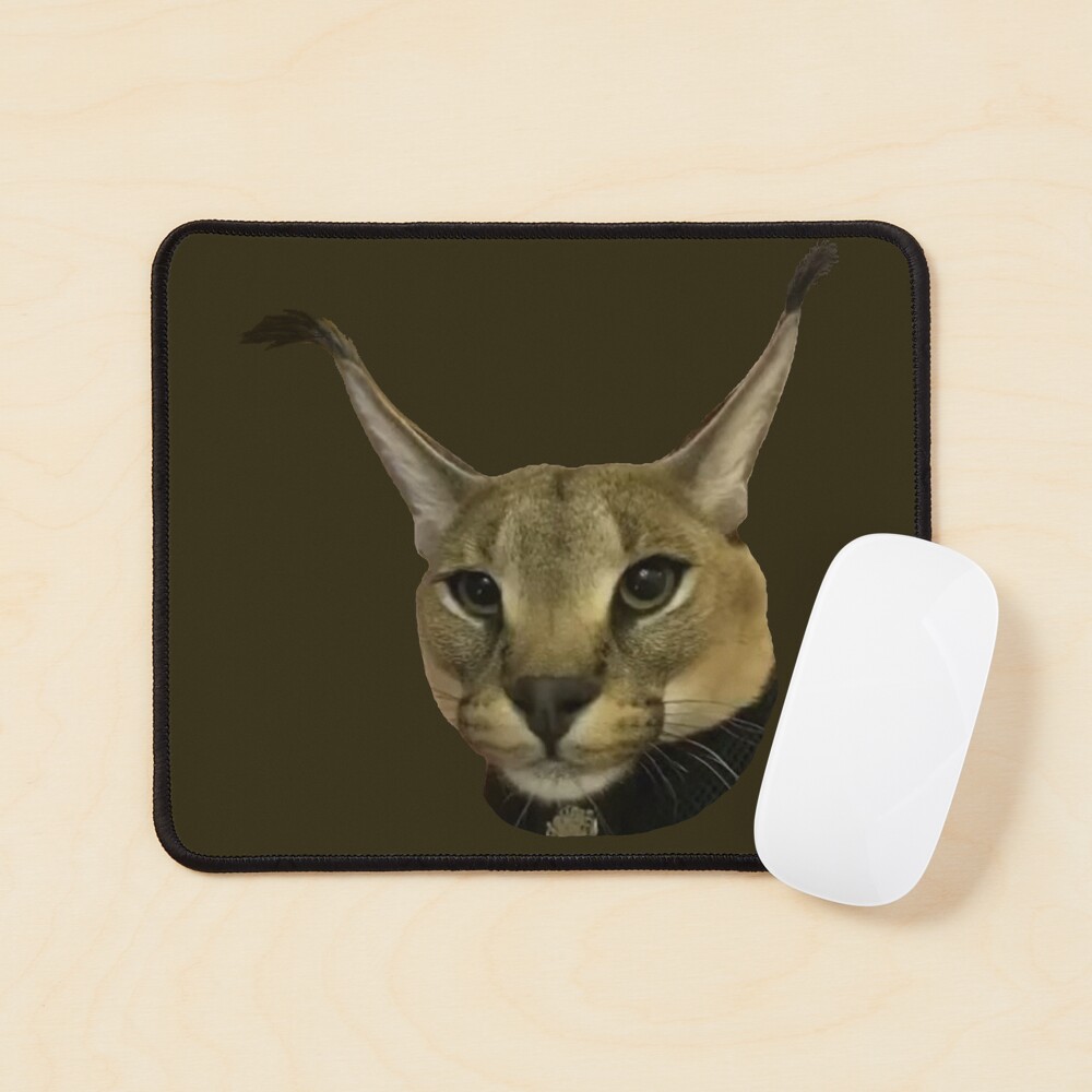 Big Floppa Meme Mouse Pad Custom Anti-Slip Rubber Base Gamer