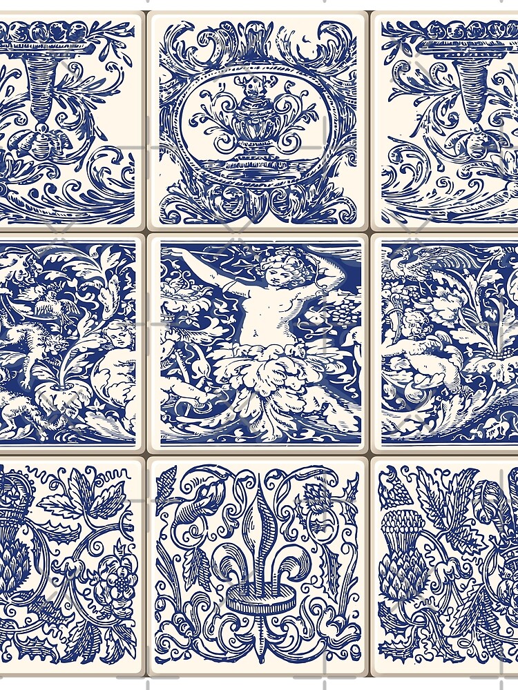 Thumbnail 3 of 3, Scarf, Azulejo Lisbon Azulejos Lisboa designed and sold by aurielaki.