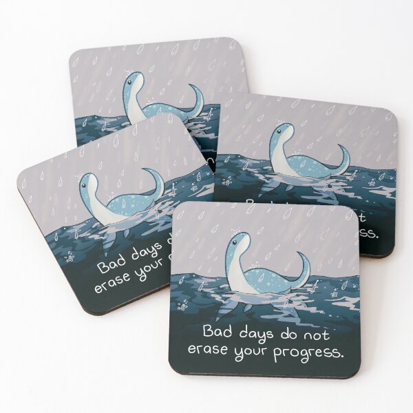 Item preview, "Bad Days Do Not Erase Your Progress" Rainy Loch Ness Nessie designed and sold by thelatestkate.