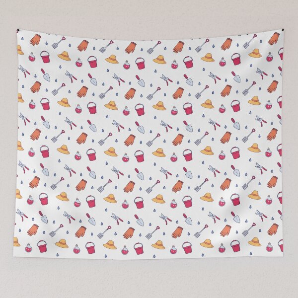 Item preview, Gardening Pattern with garden gear designed and sold by abowersock.