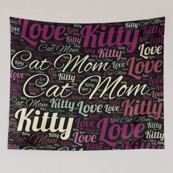 Item preview, Cat mom word cloud art designed and sold by yoshra.