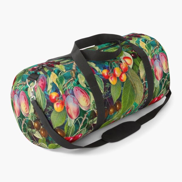 Item preview, Exotic tropical floral leaves and fruits, botanical pattern, tropical plants, turquoise fruit pattern designed and sold by ZeinabTaha.