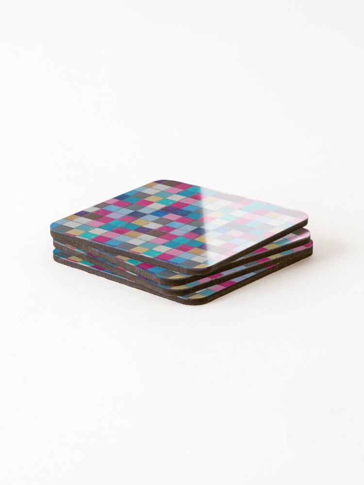 Thumbnail 4 of 5, Coasters (Set of 4), Block Pattern designed and sold by kash1mera.