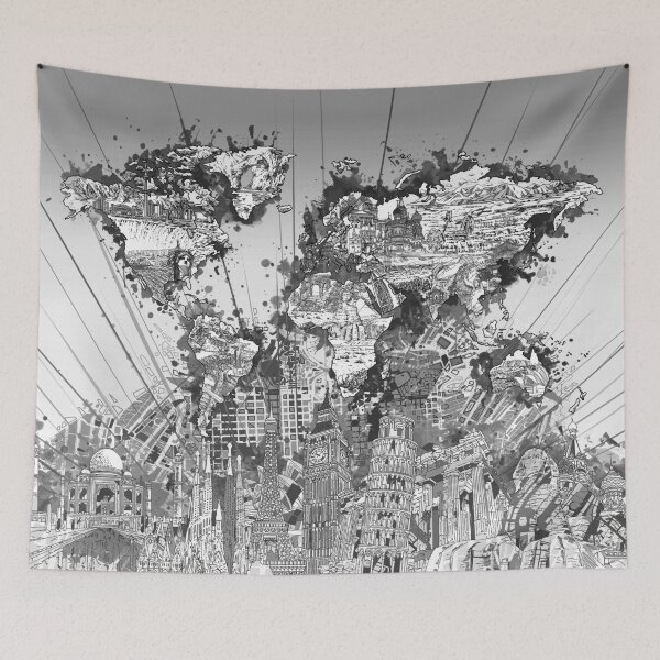 Item preview, world map designed and sold by BekimART.